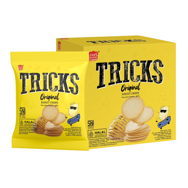 Snack Kentang Tricks Crisps Original 10 x 12g