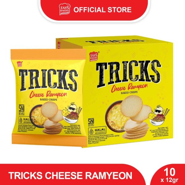 Snack Kentang Tricks Crisps Cheese Ramyeon 10 x 12g